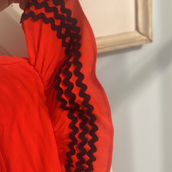 NWT Sail to Sable Red flutter sleeve Rick rack detail dress ❤️ - Picture 4 of 7